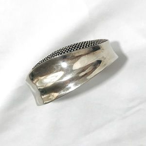 Michael Dawkins Silver Wide Cuff Bracelet  6” Signed Vintage 925